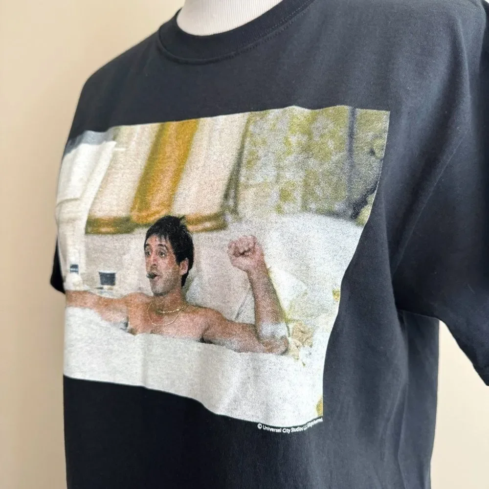 Scarface Movie T-Shirt Tony Montana Al Pacino Black Mens Size Medium Film Gift